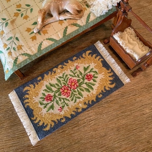 Needlepoint dollhouse carpet