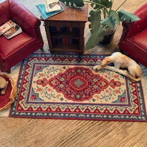 Needlepoint dollhouse carpet