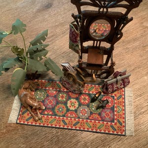 Needlepoint dollhouse carpet