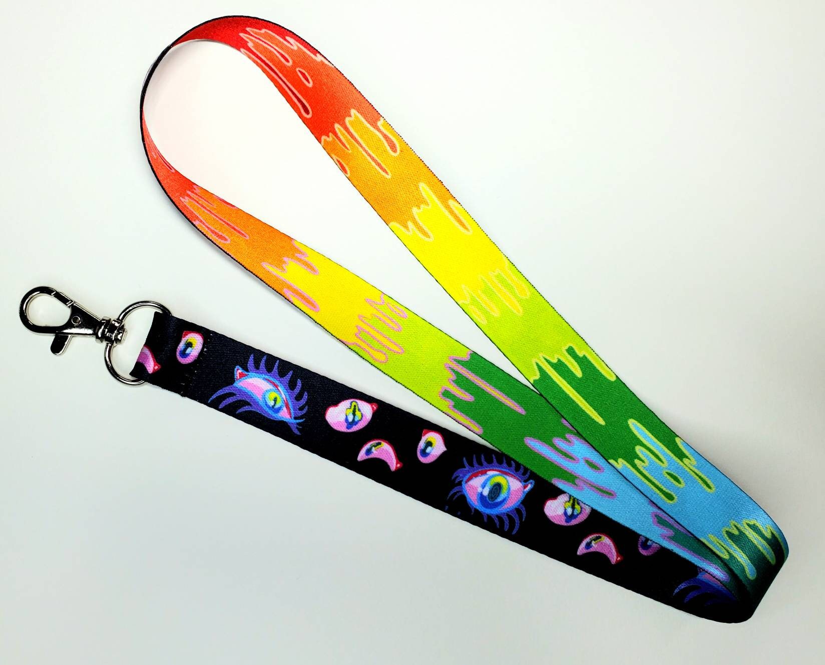 Lanyard Rainbow eyeball candy gore creepy angelic goth Etsy