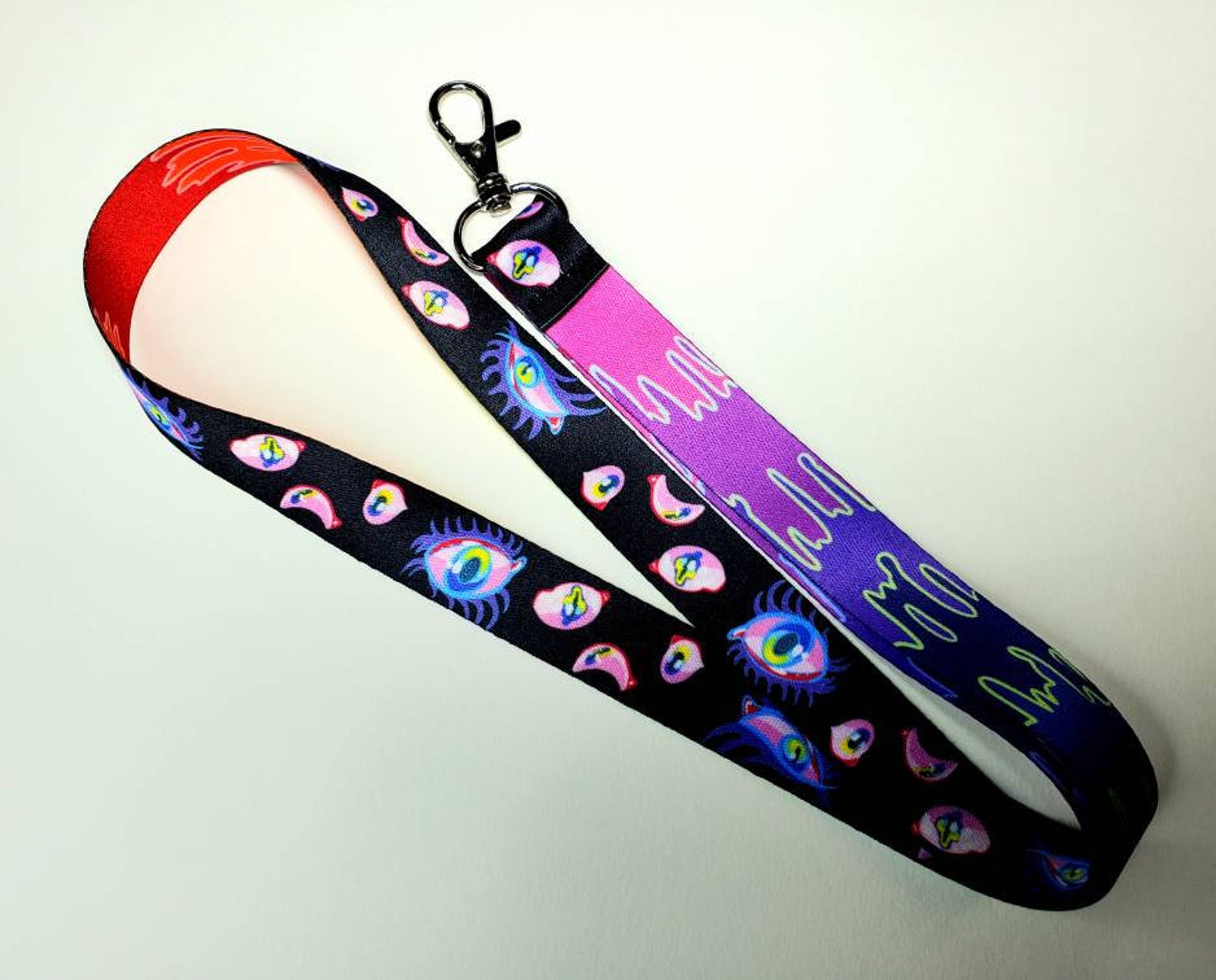 Lanyard Rainbow eyeball candy gore creepy angelic goth Etsy