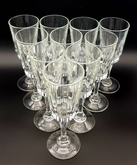 Ten Lancer Pattern Sherry Glasses By Arcoroc Etsy