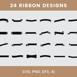 24 Bänder Svg / Vektor Abzeichen Svg / Dateien für Cricut / geschnitten Dateien / Silhouette / Clipart / Vektor