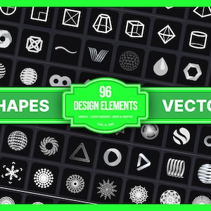96 formes, formes BIG BUNDLE svg, formes vectorielles abstraites