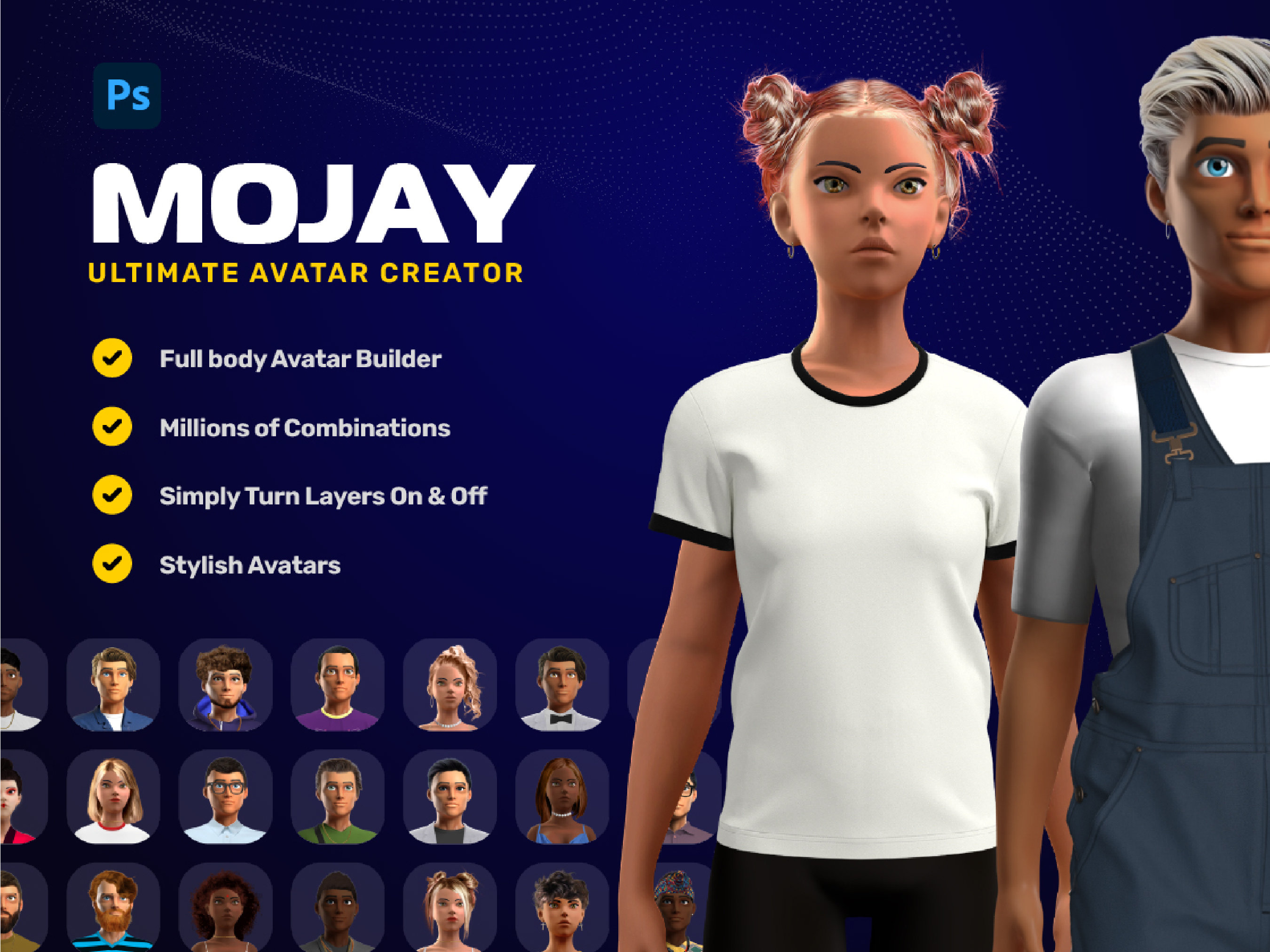 Avatar Creator for Photoshop - Etsy