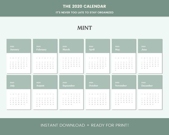 2021 Business Printable Calendar Digital Download Pdf, Monthly Calendar,  Printable Calendar - Etsy