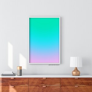 ABSTRACT GRADIËnt TWO Giclée Print - Psychedelische prints, Kleuren, Boho, Boho, Trippy Art, Spiritueel, Kosmisch, Hippie, Moderne Muurkunst,