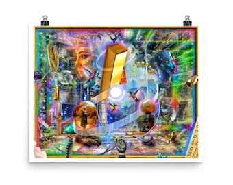 EL SISTEMA OPERATIVO - Póster Giclee de Arte Visionario - 16 x 20 pulgadas