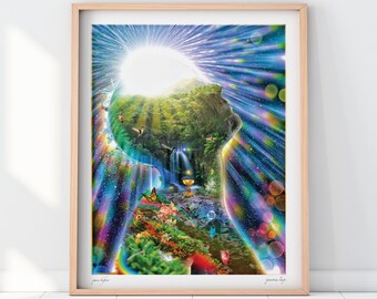 Quantum Leaps Giclée Print – Visionary Cosmic Art Poster