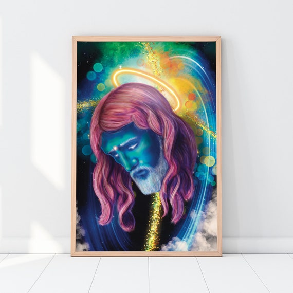Divine Revelation - Jesus Christ Visionary Giclée Poster - Cosmic Consciousness
