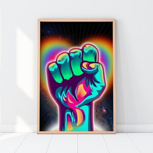 REVOLUTION Druck - Einheit Druck, Empowerment Kunst, inspirierende Kunst, Gleichheit Kunst