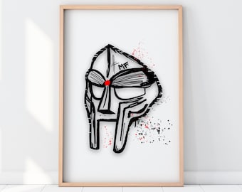 MF DOOM Poster | Giclée Print | Hip Hop Wall Art | All 5 Star