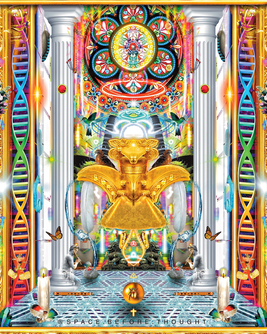 Psychedelic Visionary Art Print – Trippy Mystical Home Decor (digital ...
