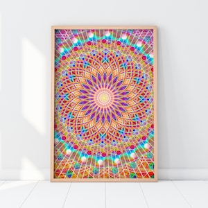 FLOWER OF LIFE, Giclée Print, Geometric Poster, Geometry Print, Sacred Geometry print