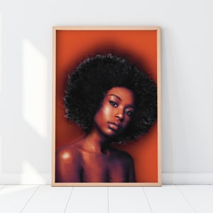AFROCENTRIC ART- Natural Hair Print, Black Woman Poster, African American Prints