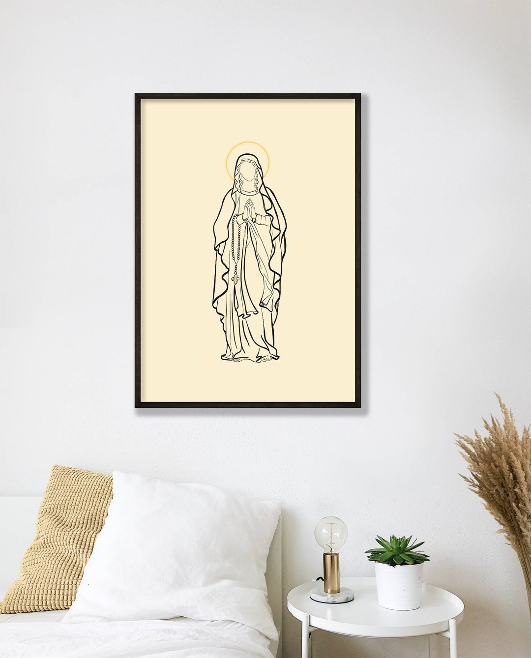 VIRGIN MARY Instant Download - Printable Wall Art, Blessed Mary Digital ...