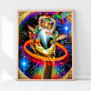 The Creative Act - Futuristic Visionary Giclée Poster - 16x20 Inch