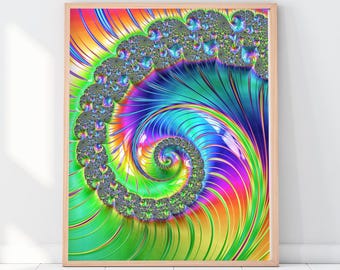 Stampa Giclée FRACTAL Art ultra dettagliata