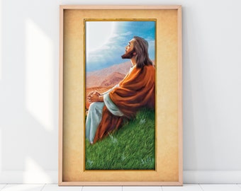 Jesus Christ Giclée Print - 'I and My Father are One' Bible Poster