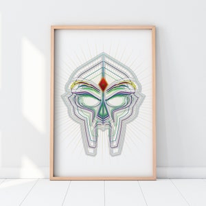 White MF DOOM Giclée Poster