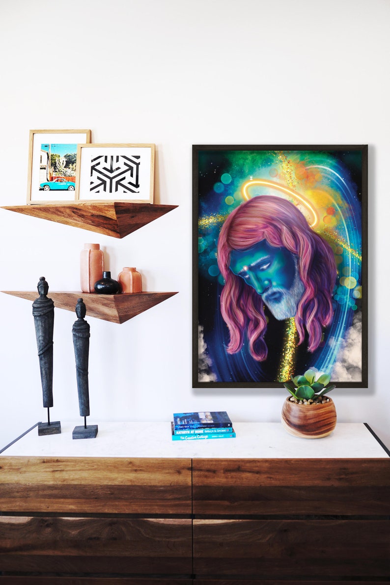 Divine Revelation - Jesus Christ Visionary Giclée Poster - Cosmic Consciousness image 3