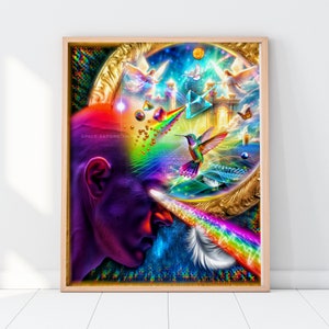THE KINGDOM WITHIN - Surreal Digital Art Poster - 16 x 20 Inch