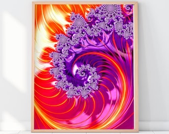 Stampa Giclée frattale – Set di Mandelbrot Arte psichedelica