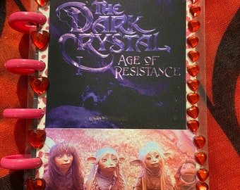 Dark Crystal Age of Resistance Purple Poster front Rian Deet Brea Hup hearts Black Line paper Froud henson mini Notebook