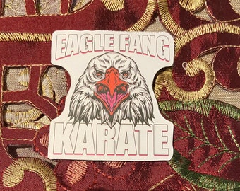 Eagle Fang B/W logo Dojo Eagles mascot karate kid cobra kai larusso vinyl waterproof decal car fridge laptop skateboard Full Back Magnet