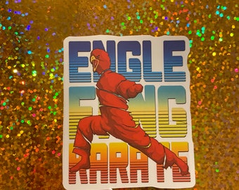 Eagle Fang Karate Kid Cobra Kai Stance Red Gi Movie waterproof vinyl decal laptop Small Sticker