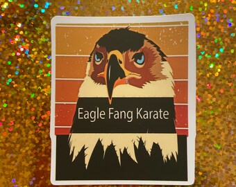 Eagle Fang Cobra Kai Karate Kid movie art ombre bird name Decal laptop Small  Sticker