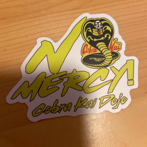 Cobra Kai Karate Kid No Mercy Dojo vinyl decal laptop sticker