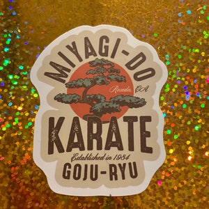 Karate Kid Miyagi Do Bonzai reseda California zen cobra kai Lightweight vinyl decal book skateboard locker small sticker
