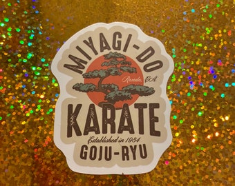 Karate Kid Miyagi Do Bonzai reseda California zen cobra kai Lightweight vinyl decal book skateboard locker small sticker
