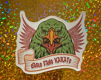 Eagle Fang Banner Green wings bird Cobra Kai Karate kid movie laptop skate vinyl small decal sticker