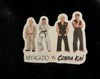 Miyagi Do vs Cobra Kai Lawrence larusso kreese dojo fridge karate series  zabka macchio morita kove cartoon magnet