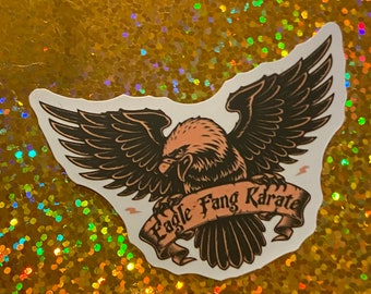Eagle Fang Claw mini Cobra kai karate kid dojo fist punch matte vinyl laptop bumper sticker decal