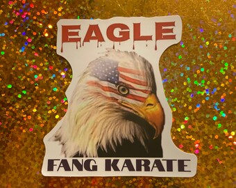 Eagle Fang Karate Martial Arts Cobra kai americana bird look logo dojo waterproof vinyl decal small laptop bumper sticker