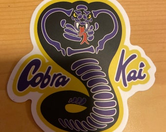 Cobra Kai Strike First purple snake karate Kid tv show Vinyl  Matte Sticker Decal