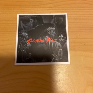 AMAZING Cobra Kai Karate Kid old VERSUS mash up Black white red vinyl matte decal sticker sm