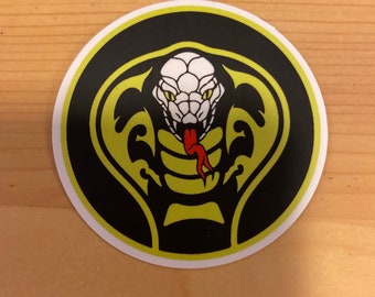 Cobra kai Karate kid Snake head dojo logo matte vinyl sticker decal