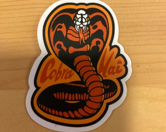 Cobra Kai karate kid orange snake logo dojo matte vinyl sticker