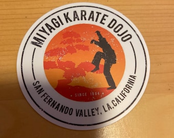Karate Kid Miyagi Dojo bonsai crane kick 1984 matte Vinyl Decal Sticker laptop