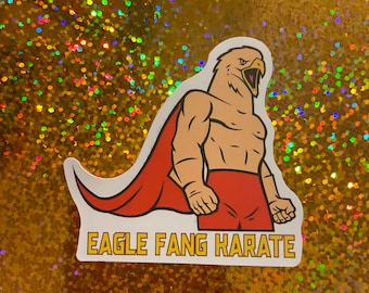 Cobra Kai Strike First Eagle Fang muscle bird karate Kid tv show Vinyl  Matte Sticker Decal