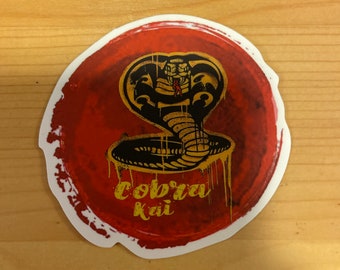 Cobra kai Karate kid Red snake logo dojo matte vinyl sticker decal
