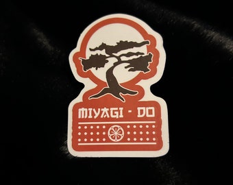 Miyagi Do Larusso Morita bonsai tree Logo Karate Gi peace logo decal sm plasticsticker
