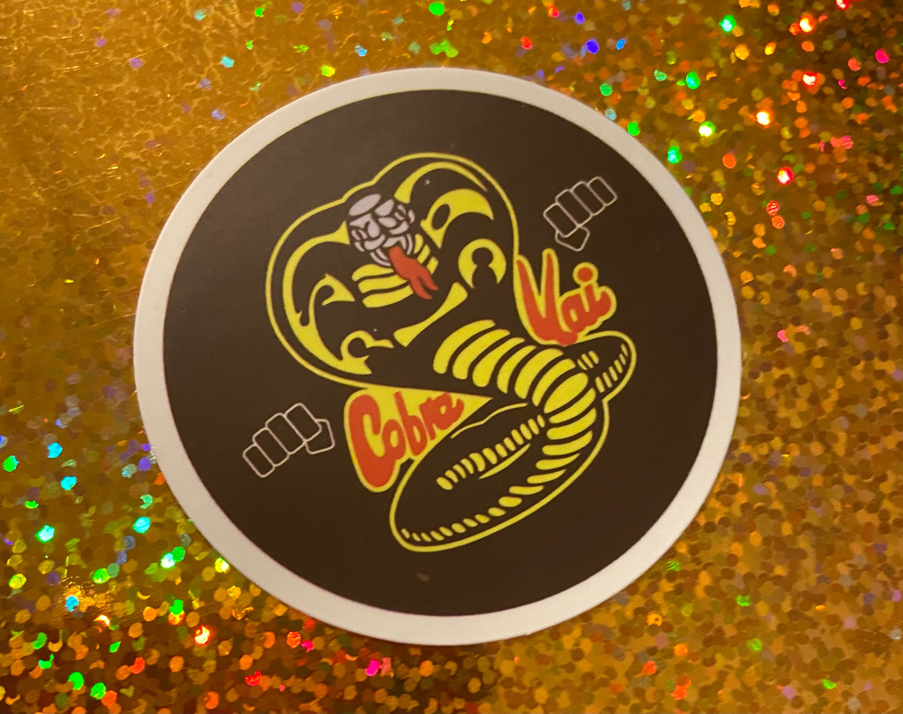 Cobra Kai Original Logo Double Fist Waterproof Lightweight Vinyl Decal Cobra Kai Original Logo Double Fist Waterproof Lightweight Vinyl Decal