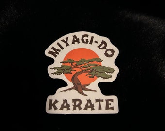 Miyagi Do Bonsai Tree Karate Kid larusso Morita rising sun Japan logo decal sticker laptop book fridge car