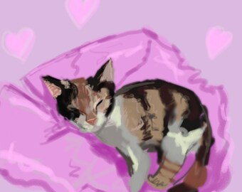 Custom Digital Pet Portrait – A Unique Illustration of Your Beloved Companion