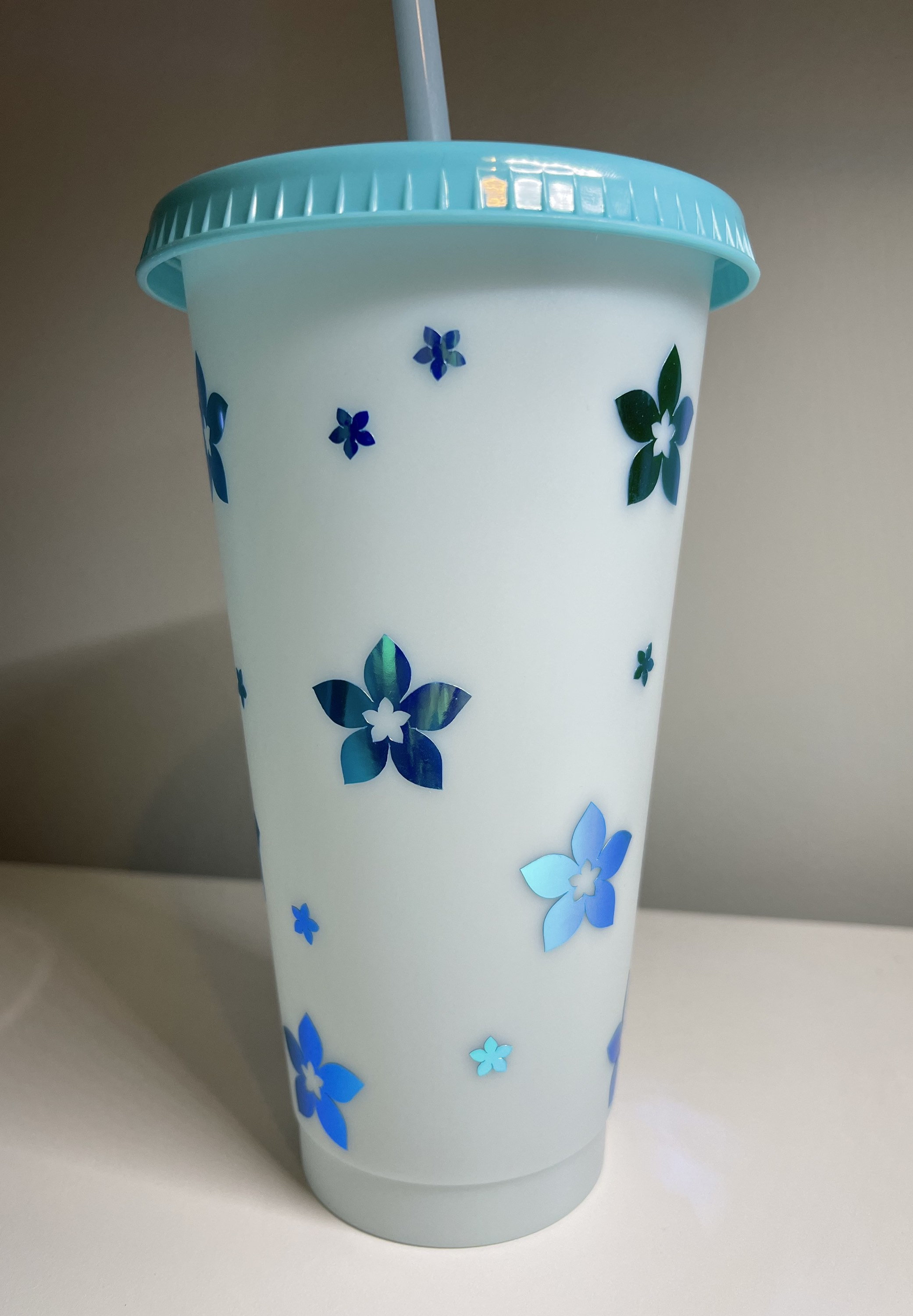 Flower Tumbler colorchanging Etsy UK